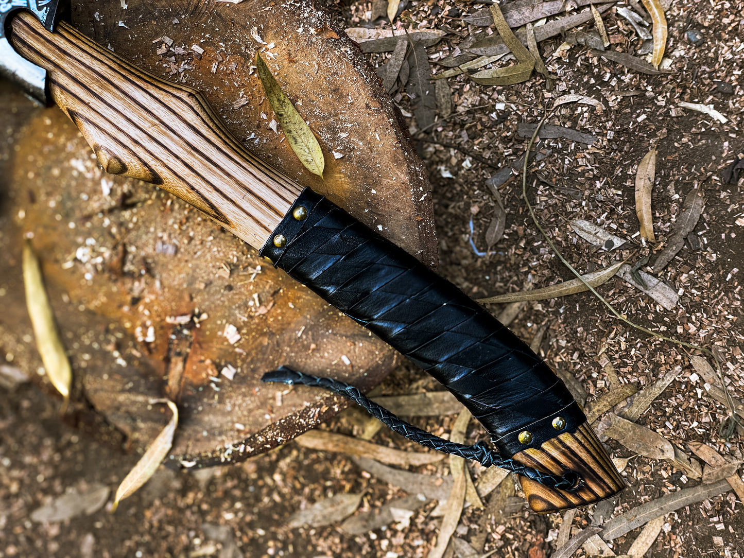 Handmade Viking Axe with Engraved Carbon Steel Blade | Custom Wood Handle | Tactical & Decorative Hatche