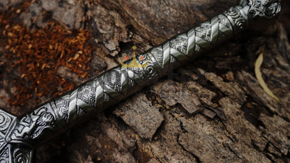Handmade Stainless Steel Scottish Claymore Sword, Highlander Sword, Medieval Sword With Leather Sheath, Groomsmen Gift, Christmas Gift